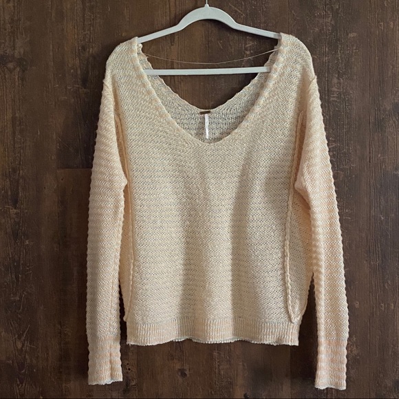 Free People Sweaters - Free People | Striped Off Shoulder Sweater Small